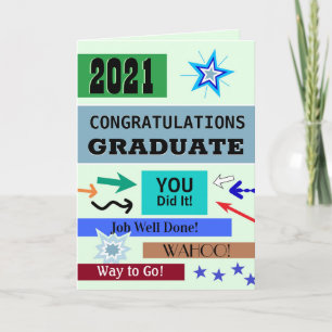 Cartão de graduação personalizável para qualquer p