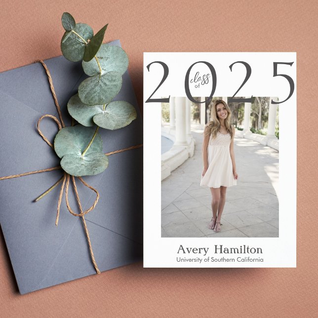 Cartão de Graduado da Turma do Ano Script 5 Fotos (Criador carregado)