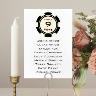 Cartão De Gráfico De Casamento De Casamento De C