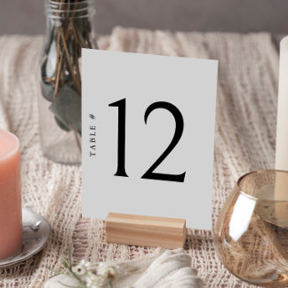 Cartão de Gráfico de Casamento de Número de Tabela