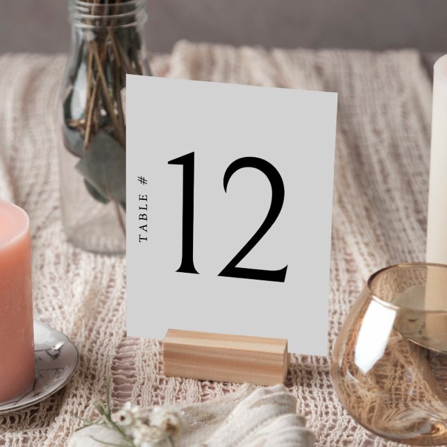 Cartão de Gráfico de Casamento de Número de Tabela (Add a touch of charm to your special day with our exquisite wedding table number cards.)
