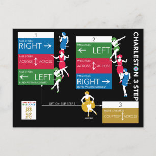 Cartão de Gráfico Mah Jongg Charleston