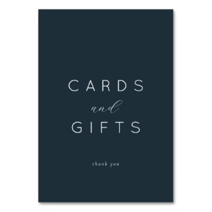 Cartão de Gratidão Minimalista Azul Elegante