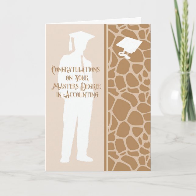 Cartão de Grau de mestrados na Contabilidade para  (Frente)