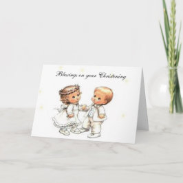 CARTÃO DE GREETING CHRISTENING