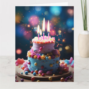 CARTÃO DE GREETING DE BOLO DE ANIVERSÁRIO 30 FABUL