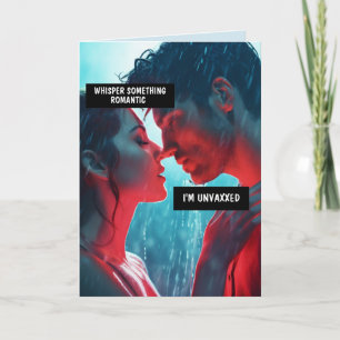 CARTÃO DE GREETING DE FUNDO DE SANGUE ANTI-VAX