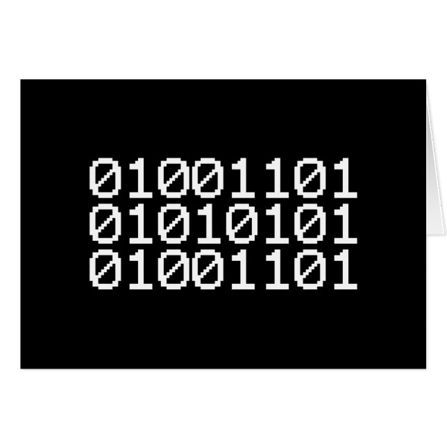 CARTÃO DE GREETING DE MÃE BINÁRIA (Frente Horizontal)