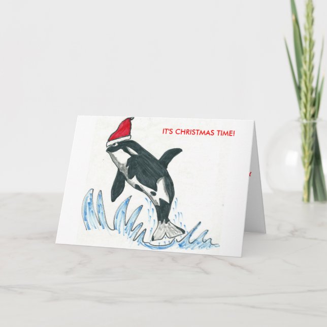 CARTÃO DE GREETING DE NATAL - ORCA (Frente)