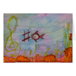 Cartão de Gretting da música do "C-Tubarão"