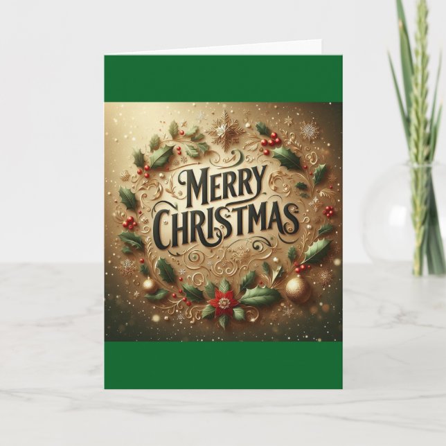 Cartão de Grinalda de Natal (Frente)