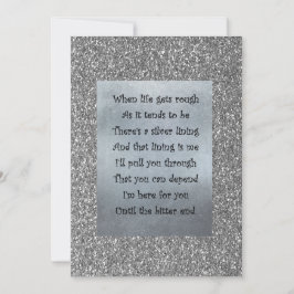 Cartão de guarnição de prata