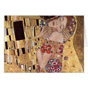 Cartão ~ de Gustavo Klimt o beijo