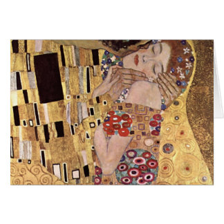 Cartão ~ de Gustavo Klimt o beijo