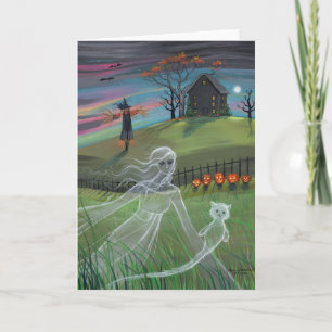 Cartão de Halloween de Amigos Fantasmas por Molly