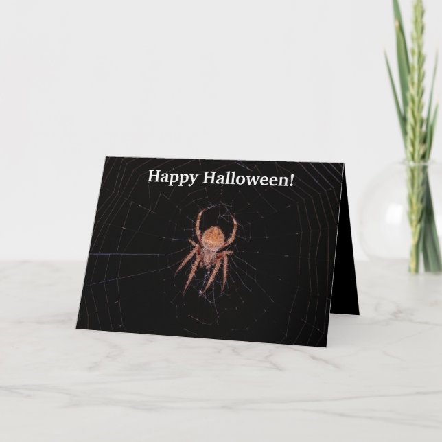 Cartão de Halloween de Aranha (Frente)