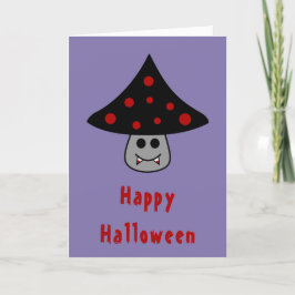 Cartão de Halloween de Vampiro de Cogumelo