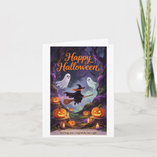 Cartão de Halloween ideal para familiares ou amigo