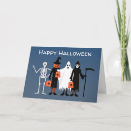Cartão de Halloween para Trick or Treaters