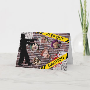 Cartão de Halloween Personalizado com Fotos da Fam