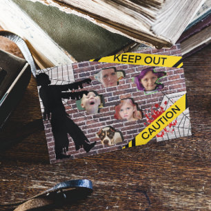 Cartão de Halloween Personalizado com Fotos da Fam