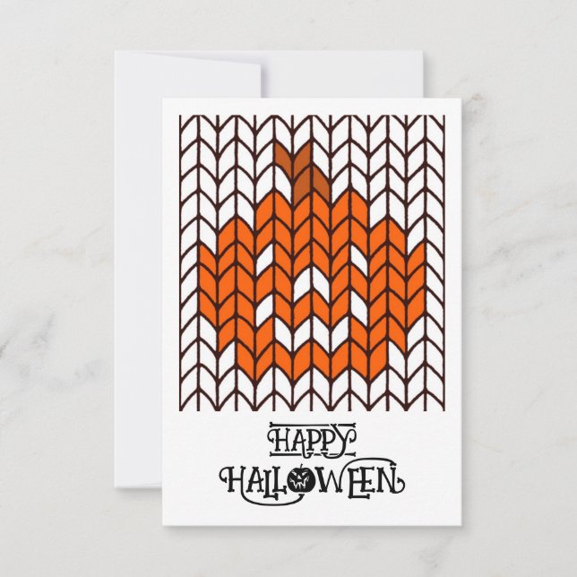 CARTÃO DE HALLOWEEN PLANO 3x5 TECIDO COM JACK-O-LA (Frente)