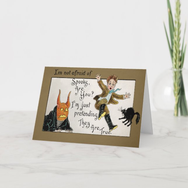 Cartão de Halloween Retro Spooks (Frente)