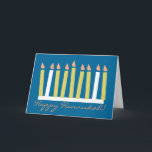 Cartão de Hannukah<br><div class="desc">O cartão feliz de Hannukah pode ser personalizado e personalizado com seu muito para possuir a mensagem especial.</div>