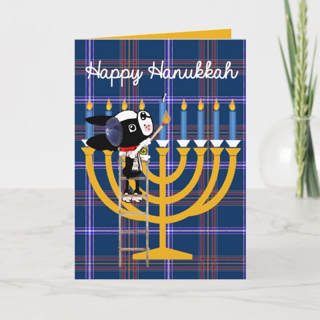 Cartão de Hanukkah Adventures of Mirabelle Holiday (Frente)