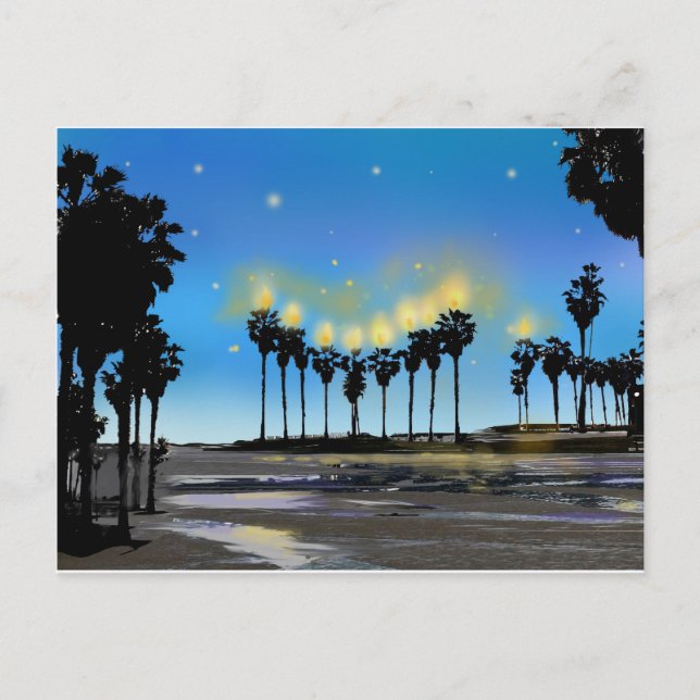 Cartão de Hanukkah da praia de Califórnia (Frente)