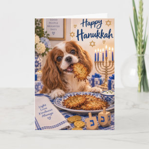 Cartão de Hanukkah do Cavalier King Charles Spanie