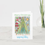 Cartão de Hanukkah do Natal<br><div class="desc">Cartão do Natal e do Hanukkah (apenas volta sobre para ver o outro feriado)</div>