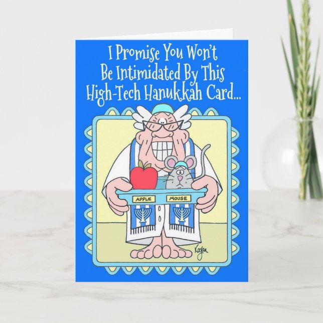 Cartão de Hanukkah do RATO de APPLE (Frente)