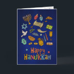 Cartão de Hanukkah Feliz e Divertido<br><div class="desc">Cartão de Hanukkah Feliz e Divertido</div>