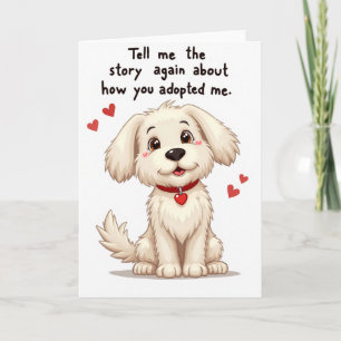 Cartão de História de Amor do Cachorrinho de Bolin