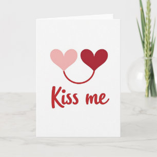 Cartão de História de Amor Kiss Me Hearts