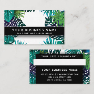 Cartão De Horário A selva tropical deixa um profissional elegante mo