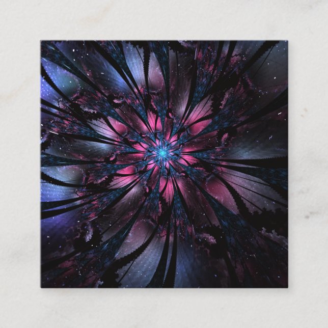 Cartão De Horário Abstract fractal flower design.   (Frente)
