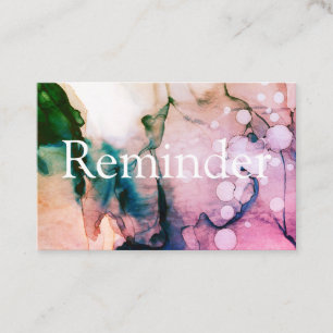 Cartão De Horário *~* Abstrato artístico de Salon & Spa Fuschia Chic