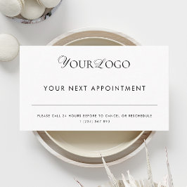 Cartão De Horário Adicione uma placa de compromisso simples para emp