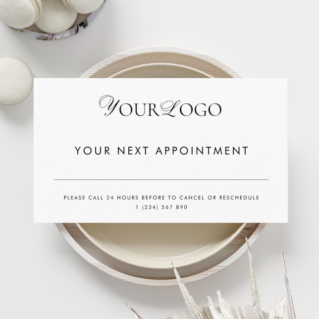 Cartão De Horário Adicione uma placa de compromisso simples para emp (Criador carregado)