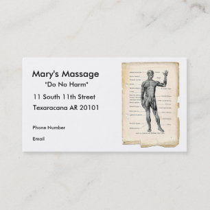 Cartão De Horário Anatomia anterior