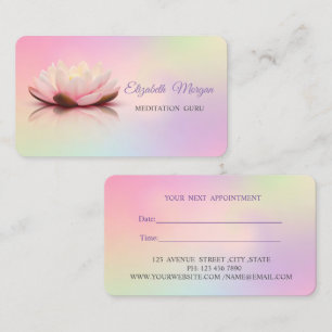 Cartão De Horário Aplicação Profissional de Ombre Holográfico Lotus