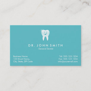 Cartão De Horário Aqua Shiny Smiling Dental Compromisso