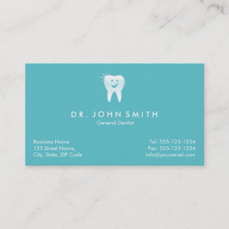 Cartão De Horário Aqua Shiny Smiling Dental Compromisso