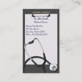 Cartão De Horário Área de transferência de cinzas com estetoscópio m