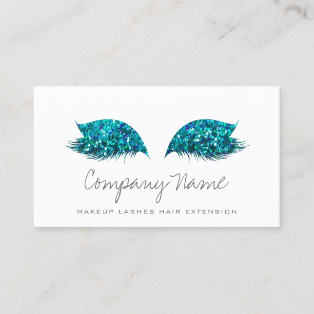 Cartão De Horário Artista de Ativação Lashes Extensão Oceano Azul Br (Frente)