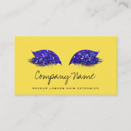 Cartão De Horário Artista de Ativação Lashes Extensão Real Azul Amar