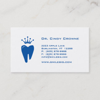 Cartão De Horário Azuis marinhos dentais do logotipo do dente da