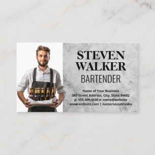 Cartão De Horário Barman com Garrafas de Cerveja